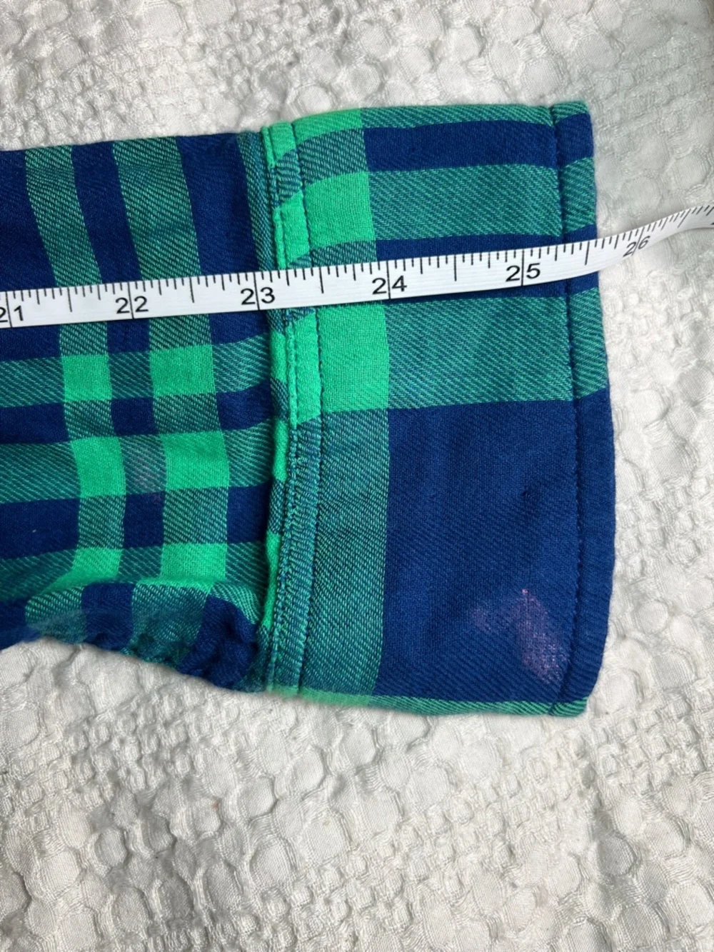 chubbies Green & Blue Plaid Button-Down Shirt size L - Picture 6 of 8